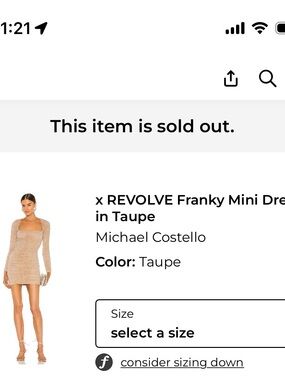 Michael Costello Taupe Long-Sleeve Ruched Mini Dress